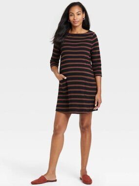 The Nines by HATCH 3/4 Sleeve maternity t-shirt dress, Size S